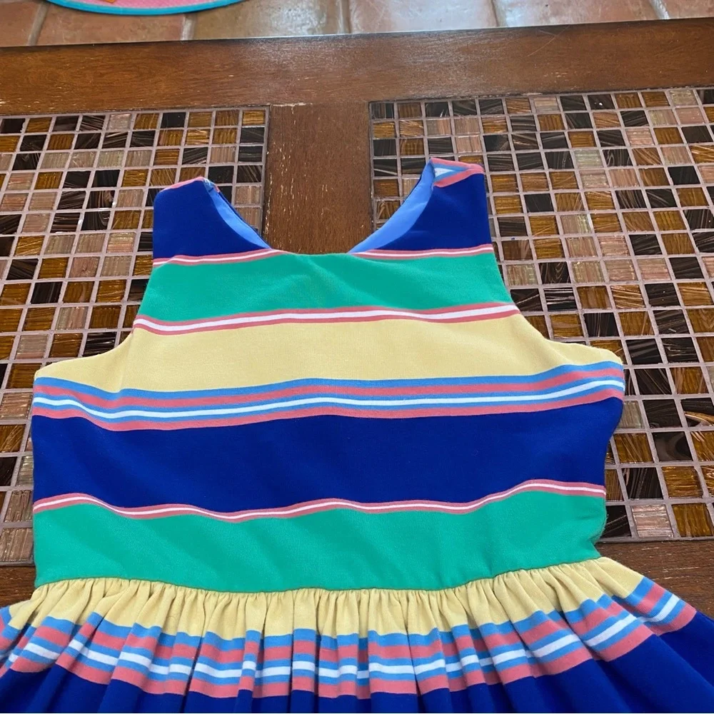 Ralph Lauren Green Striped Dress Girls
